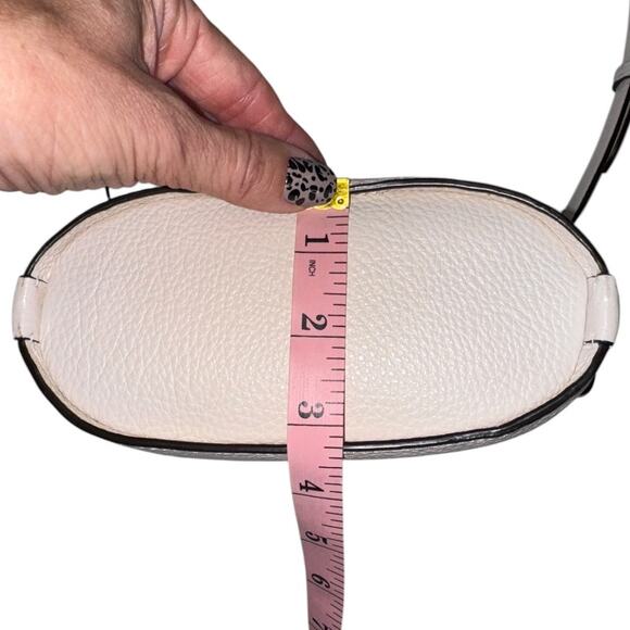 Coach Addie Chalk White Pebbled Leather Crossbody Bucket Bag - Picture 12 of 16